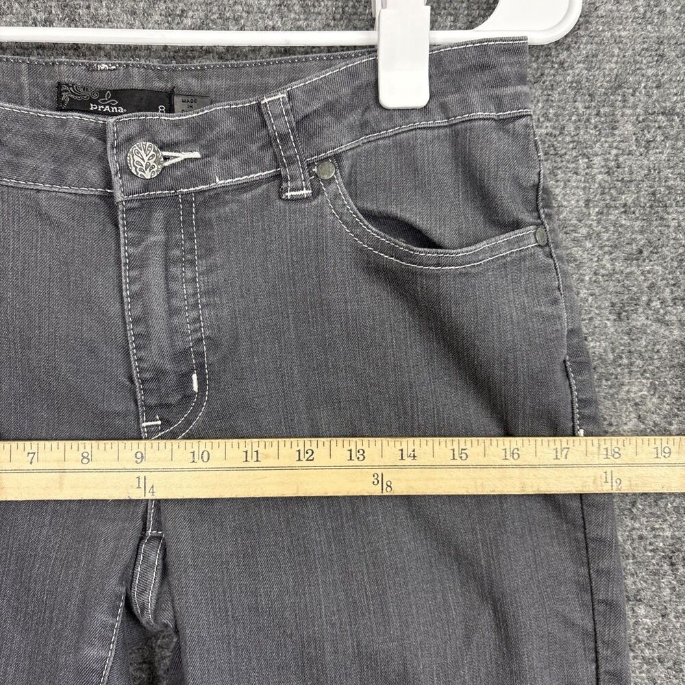 prAna Jeans Womens Size 8 Grey Straight Stretch Modern - Picture 5 of 14